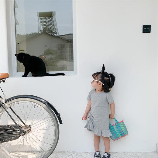 黛唯梵 连衣裙母女2022夏装韩国童装批发 亲子装女童连衣裙修身裙子国庆出游 商品图1