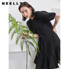 NEELLY纳俪商场同款夏季新款黑色娃娃裙设计感泡泡袖连衣裙减龄N22044Y04418 商品缩略图3