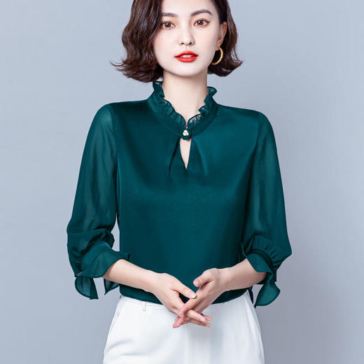 KQL-E261N261新款春装时尚宽松显瘦百搭衬衣 商品图4