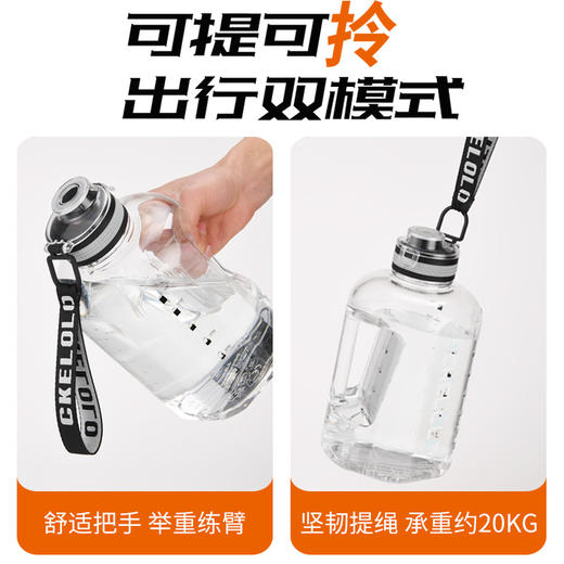 「饮水新潮流」吨吨桶耐高温款 2.2L 运动水壶 大容量 一键弹盖 出行便捷 轻松携带 一桶约等于5瓶矿泉水运动水杯 商品图3