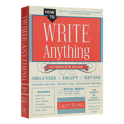 wan全写作指南 英文原版 How to Write Anything A Complete Guide 英语写作指导书籍 Laura Brown 全英文版 商品图0
