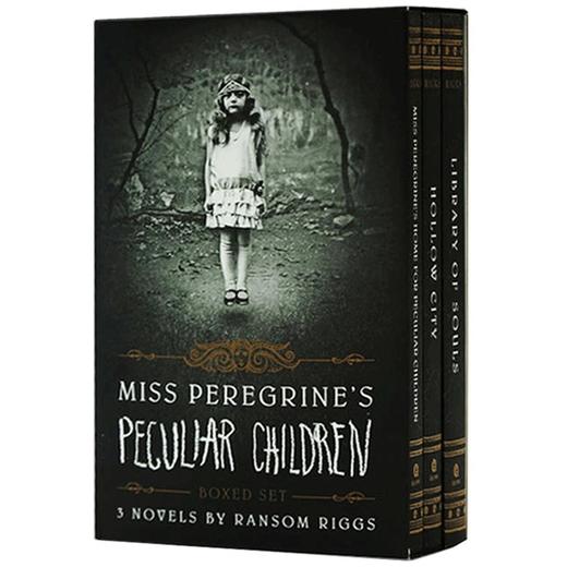 正版怪屋女孩三部曲英文原版小说 Miss Peregrine’s Peculiar Children Boxed Set 佩小姐的奇幻城堡 英文版进口科幻惊悚电影原著 商品图1