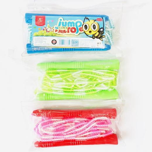 跳绳竹节绳子学生珠节跳绳儿童跳绳竹结绳小学生专用花式样跳绳混色1条 商品图0