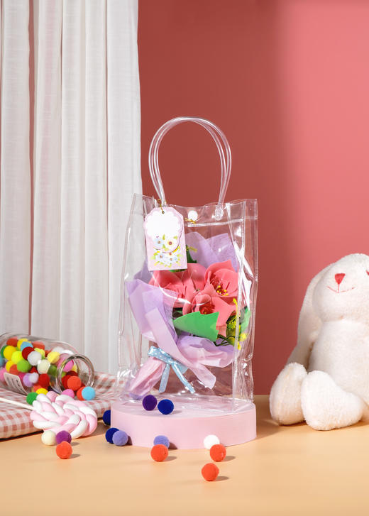 单件包邮-DIY母亲节手提透明花袋创意材料包 商品图2