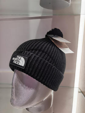 2122 TNF TNF LOGO BOX POM BEANIE 黑色冷帽