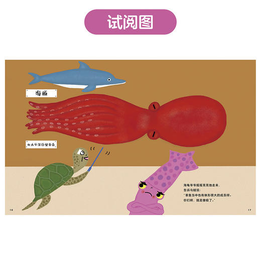 小天角轻科普系列 乌贼很生气！ 快速分清乌贼和章鱼的科普绘本 【3-6岁】精装 商品图2