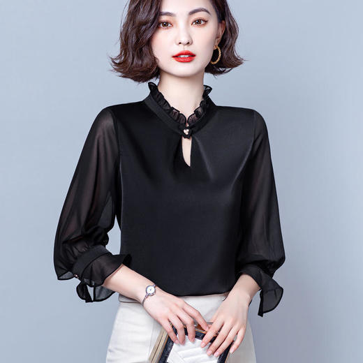 KQL-E261N261新款春装时尚宽松显瘦百搭衬衣 商品图2