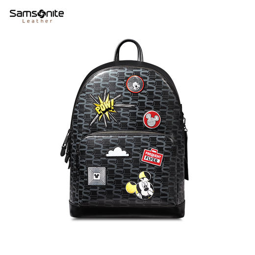 新秀丽米奇勋章时尚牛皮革双肩包NW1*001 商品图0