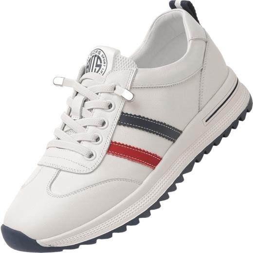 信诺牛皮舒适女鞋新款透气小白鞋软底妈妈运动单鞋网面X2C100508 商品图2