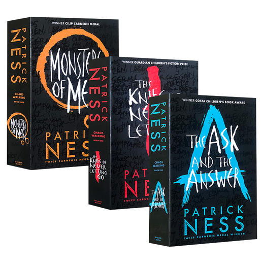 混沌漫步行走 3册合售 英文原版 Chaos Walking 当怪物来敲门 卡内基童书奖 青少年科幻小说 英文版 进口英语书籍 商品图0