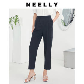 NEELLY纳俪商场同款春秋OL西装烟管裤显瘦简约小脚休闲长裤直筒裤N22044H04552