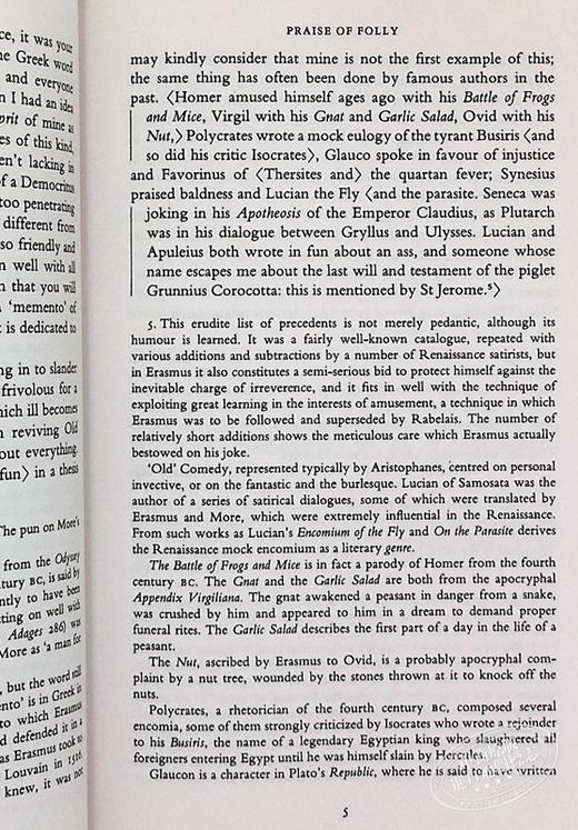 【中商原版】伊拉斯谟：愚人颂 英文原版 Praise of Folly Desiderius Erasmus 商品图5