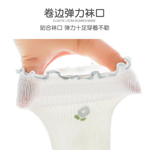 【3双装 网眼透气抗起球 呵护宝宝娇嫩小脚丫】夏季新款婴儿袜子网眼薄款新生儿a类宝宝防蚊袜过膝长筒袜棉袜 商品图2