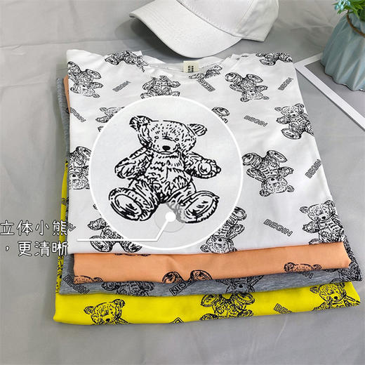 【精致美观】超可爱男女同款小熊印花T袖2件 商品图3