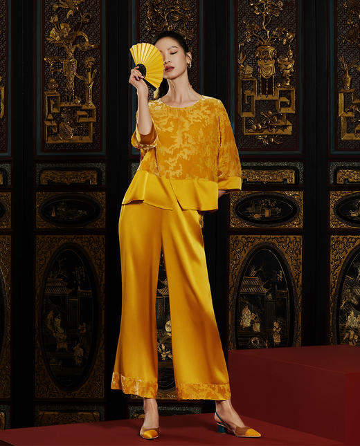 【皇锦】烂花圆领分身套装 商品图0