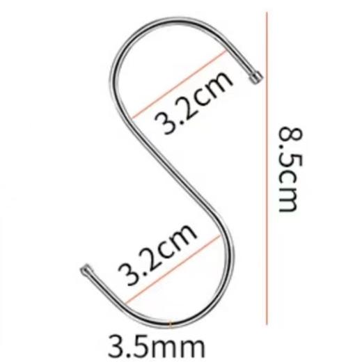 不锈钢s型挂钩s铁钩挂肉钩子家用s形金属钢管s勾子挂单个 商品图4