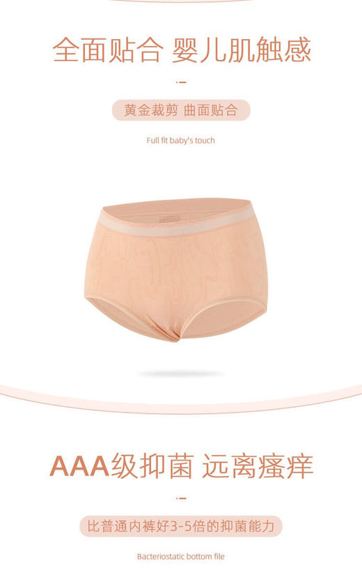 再生纤维裸氨无缝蚕丝蛋白女内裤52052 商品图2