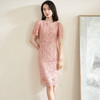 米思阳2022夏季新款优雅名媛包臀裙蕾丝连衣裙5Q21BL0681 商品缩略图0