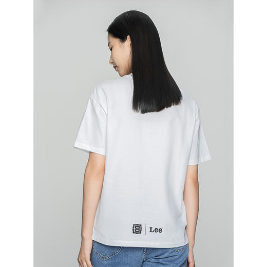 Lee宫廷文化“一品云鹤”潮服22春夏新品舒适女短袖T恤LWT0025113RT00FK14000 商品图1