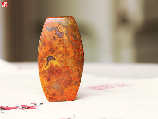 [ 洪福 ] 战国红玛瑙无事牌挂饰 | 缠丝交叠，缟纹如火焰，光华内敛，华而不张 商品图5