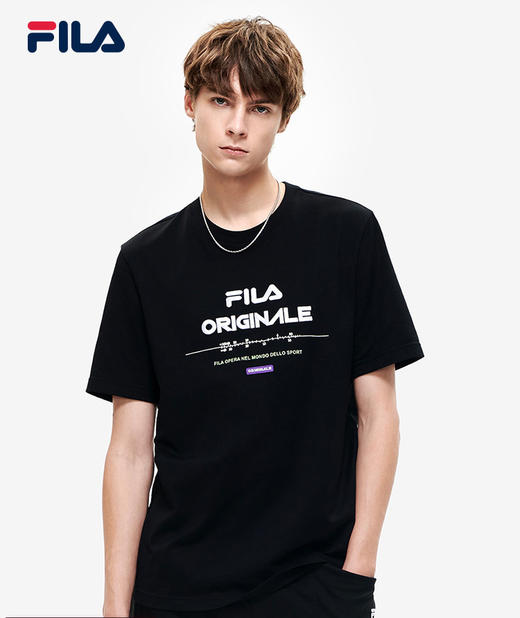 FILA斐乐【蔡徐坤同款】男士短袖2022年夏季新款运动舒适T恤F11M229111F 商品图3