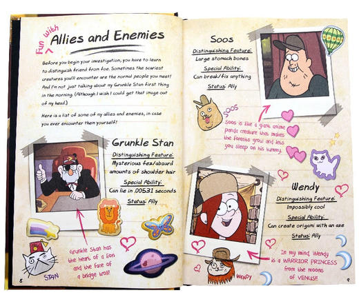 怪诞小镇 迪普与梅宝的探秘和娱乐指南 英文原版 Gravity Falls 精装官方设定集 青少年英语课外读物故事书 迪士尼 英文版原版书籍 商品图1