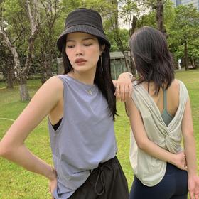 单品分享|背部纽结无袖运动背心
