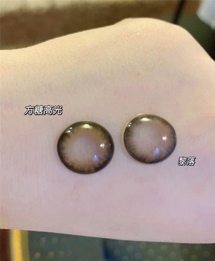 LEENSCOLOR年抛隐形眼镜 方糖高光棕14.5mm 一副/2片-VVCON美瞳网5