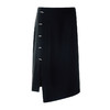 EITIE爱特爱夏新款时尚通勤显瘦开叉下摆高腰包臀黑色半身裙B2206910 商品缩略图4