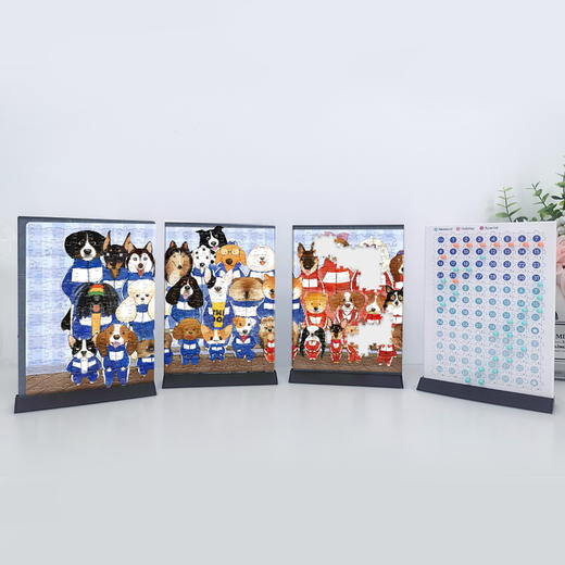 【折扣商品 不退不换】384片 月历拼图 塑料拼图 HR1010 瓜几拉-狗狗毕业照 商品图4