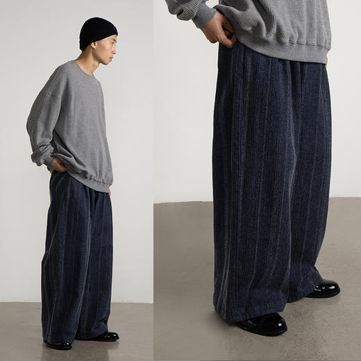 CryingCenter.刮痕工艺肌理感阔腿牛仔裤拉胯裤 巨好穿 哭喊中心 商品图2