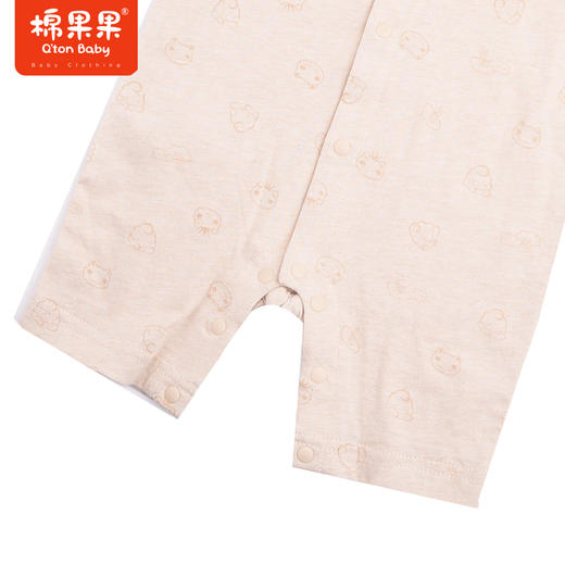 棉果果夏季彩棉男童女童短袖满印对开连体衣M201722122208 商品图2