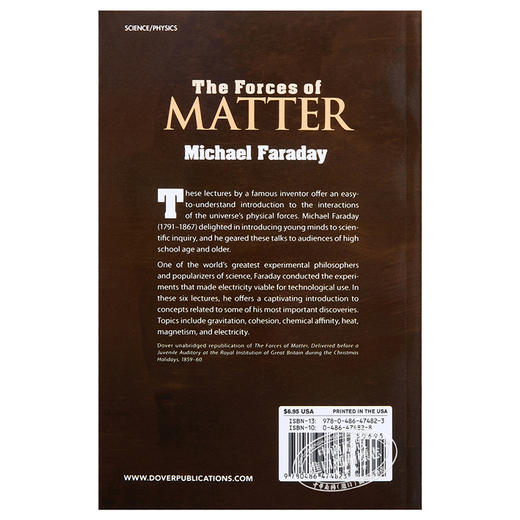 【中商原版】The Forces of Matter 英文原版 迈克尔·法拉第：物质的力量 Michael Faraday 自然科普 理论物理 商品图1