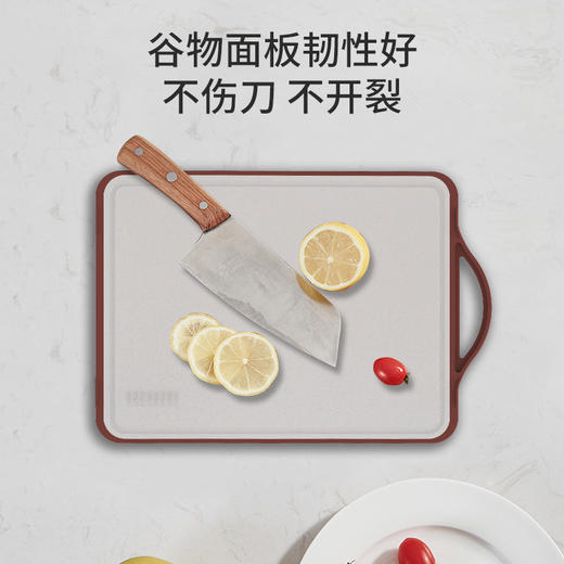 【官方正品保证】	欧乐菲中式典雅咖色抗菌两用菜板切菜板不发霉家用擀面水果剁肉砧板 大号-OLOCB-Z 商品图5