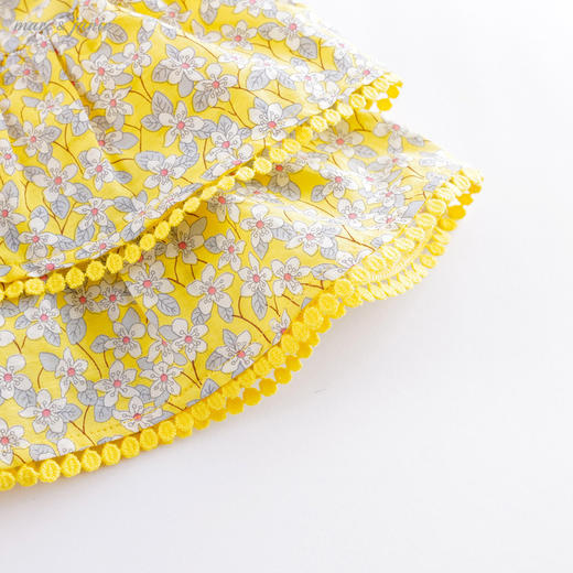 马克珍妮夏装新款 女童舒适棉麻蝴蝶结吊带小衫220658 商品图3