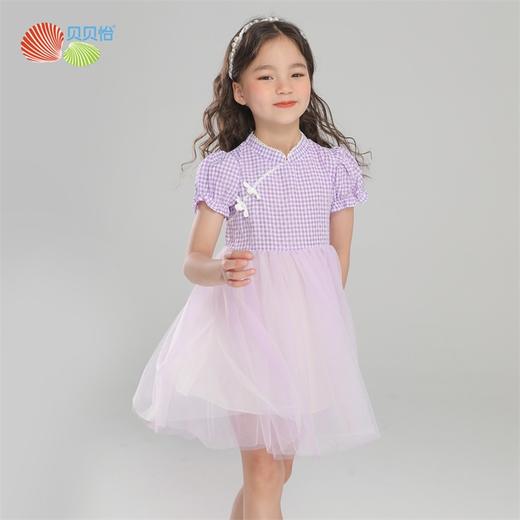 贝贝怡夏季短袖连衣裙新款国风旗袍网纱裙子古典优雅 商品图1