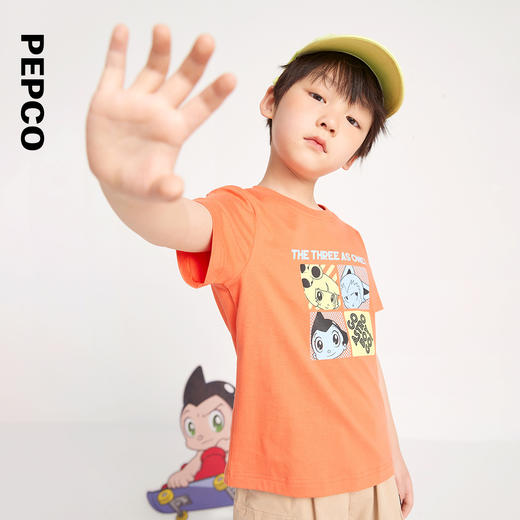 【专区任选  4件159元】小猪班纳童装2022夏装新款儿童短袖T恤中大童男童纯棉圆领上衣潮 商品图2