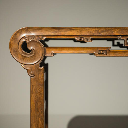 清 红木拐子纹书卷式平头案 商品图1