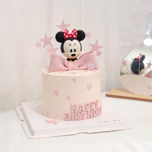 米妮蝴蝶结翻糖奶油蛋糕 商品图2