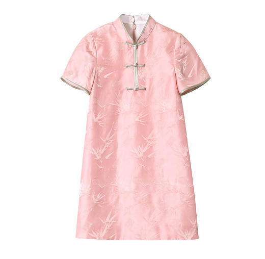 金色爱美丽 女童旗袍秋新品原创品牌女童桑蚕丝连衣裙-温柠 商品图4