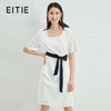 EITIE爱特爱夏季新款舒适白色镂空显瘦宽松直筒纯棉连衣裙B2207948 商品缩略图0