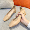 韩版奶奶鞋女粗跟高跟鞋女式单鞋休闲柔软浅口女鞋  FH1280-1 商品缩略图3