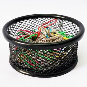 铁网黑色回形针工字钉长尾夹筒桌面收纳整理 1个