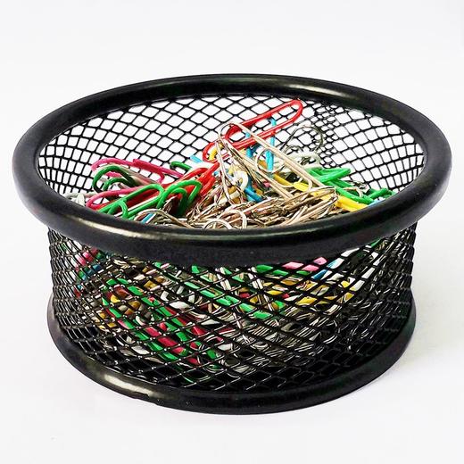 铁网黑色回形针工字钉长尾夹筒桌面收纳整理 1个 商品图0