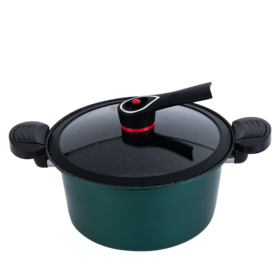 【官方正品保证】	欧乐菲微压煮汤锅炖锅焖锅微压家用双耳蒸煮炖燃气灶电磁炉汤锅24cm	OLOWY-24A1