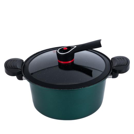 【官方正品保证】	欧乐菲微压煮汤锅炖锅焖锅微压家用双耳蒸煮炖燃气灶电磁炉汤锅24cm	OLOWY-24A1 商品图0