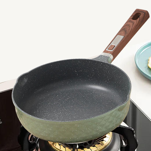 【官方正品保证】欧乐菲巴宝克德式麦饭石色深煎炒锅平底锅28cm（OLOBD-28A1） 商品图4