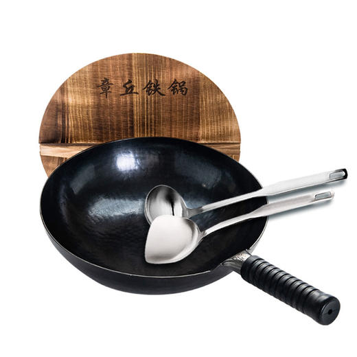 【官方正品保证】	欧乐菲（OLOFE）老关东章丘炒锅黑铁锅大师级镜面手打圆底炒菜锅老式无涂层明火煤气灶锅具 章丘铁锅镜面手工32cm-OLOZQ-32J） 商品图6