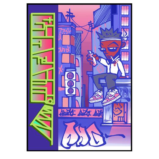 莫愁百货｜『天台chill out』A3插画系列 商品图0