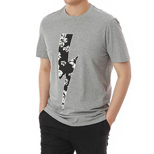 NEIL BARRETT 尼奥.贝奈特 男士印花圆领短袖T恤 灰色 BJT513A L559S 2271 商品图0